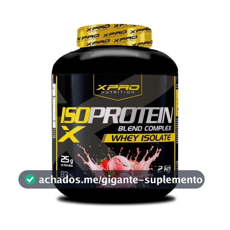 Whey Protein Iso Blend Complex Zero Açúcar 2kg - Xpro Sabor Morango