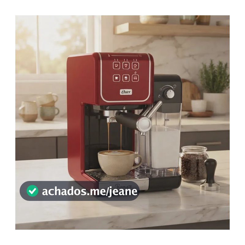 Cafeteira Espresso Primalatte Bvstem6801r Touch Red Oster Cor Preto/Vermelho