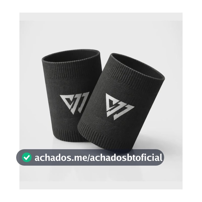 Munhequeira Beach Tennis Padel Basquete Squash Suor Par Preto