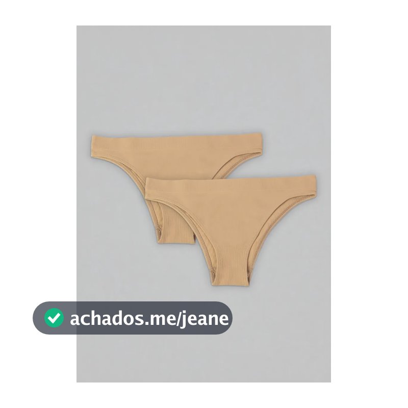 Kit 2 Calcinhas Microfibra Corte V Mercado Livre Basics Nude Liso P