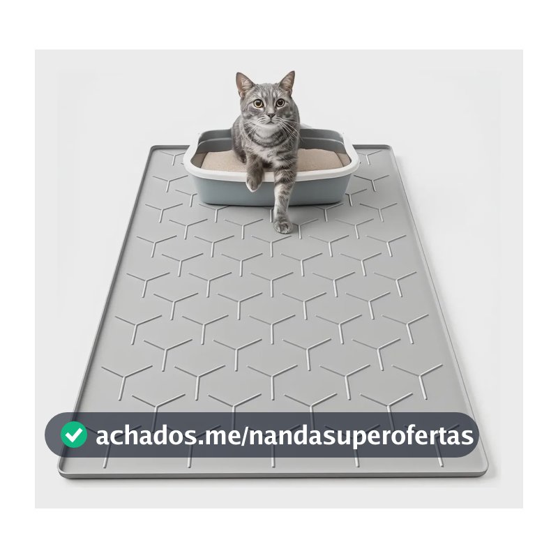Tapete De Silicone Para Areia De Gato 8658cm Cinza