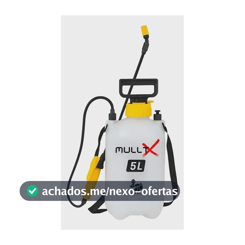Pulverizador Agrícola Bomba Veneno Lateral De Compressão Prévia 5 Litros Com Válvula de Segurança Bico Ajustável Borrifador Profissional Dedetização Portátil Jardim Horta Plantas MULLTX