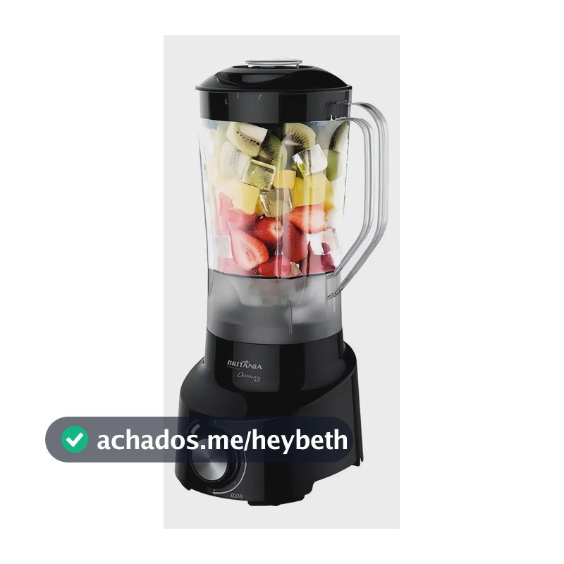 Liquidificador Diamante 800 Pt Britânia 4 Velocidades Cor Preto