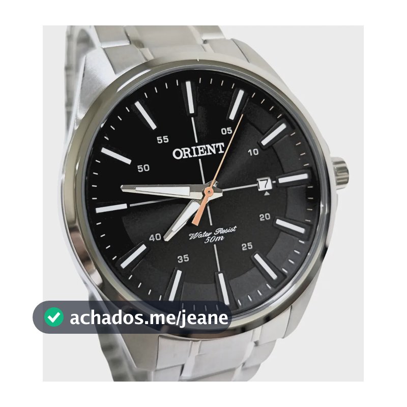 Relógio Orient Masculino Analógico Prateado Mbss1294 P1sx Prateado Preto