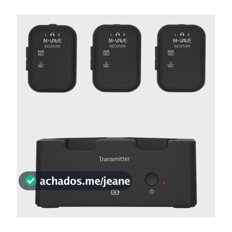 Monitor De Palco Sem Fio M-vave 1 Transmissor + 3 Receptores