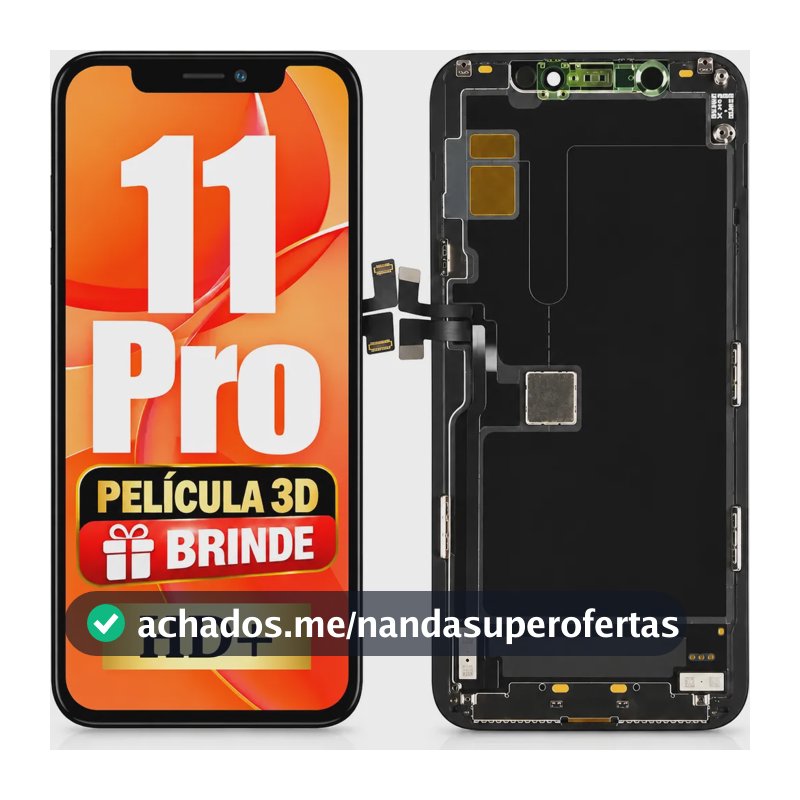 Tela Display Lcd Compatível iPhone 11 Pro Vivid + Película  Preto