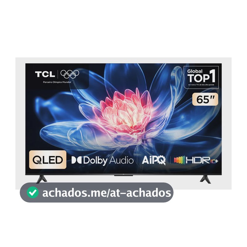 Smart Tv Tcl 65 Polegadas Qled 4k T6c Wifi Bluetooth Google Tv Tela Hva E Hdr10+ 65t6c