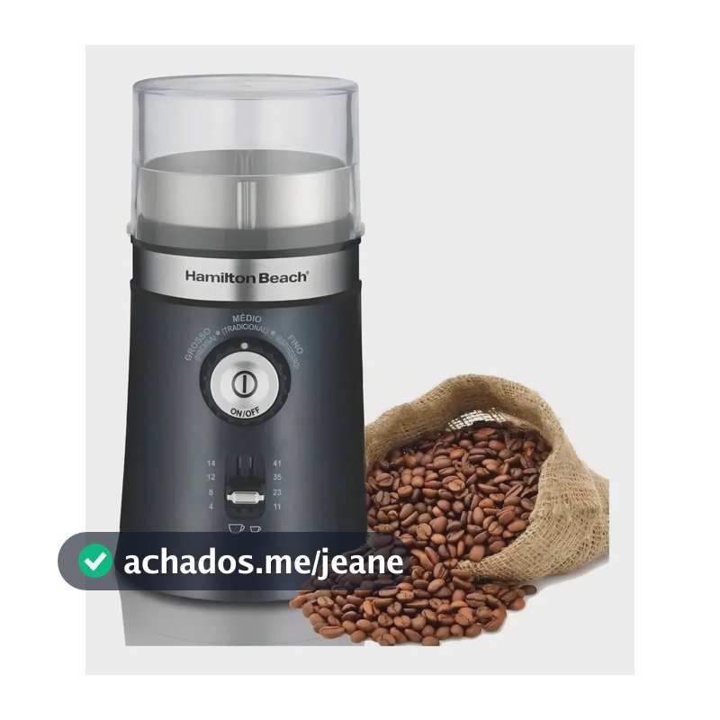 Moedor Automático Ajustável Com Controle De Granulação Triturador Secos Sementes Grãos Café Cuba Removível E 2 Lâminas Em Aço Inox Doméstico - Hamilton Beach