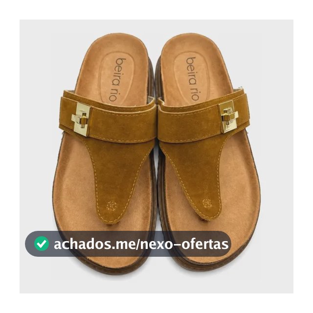 Sandalia Papete Beira Rio Birken Feminina Tratorada Macia Camel 37 Br