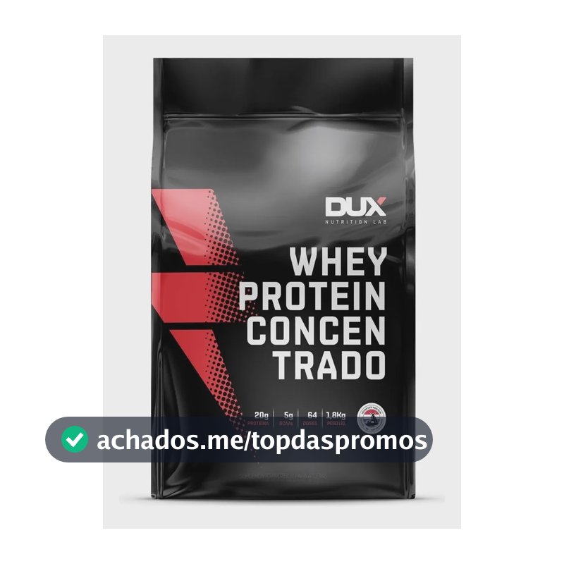 Whey Protein Concentrado - 1,8 Kg Dux Nutrition Sabor Morango