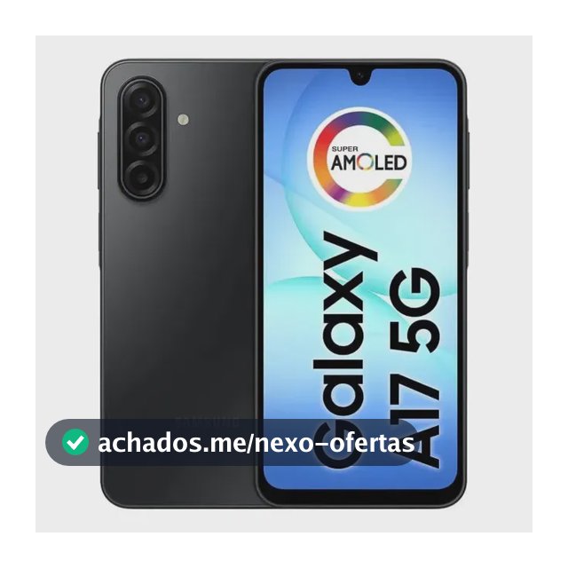 Celular Samsung Galaxy A17 5G Com IA, 128gb, 4gb Ram, Câm De 50mp, Tela De 6.7", Nfc, Ip54 - Preto