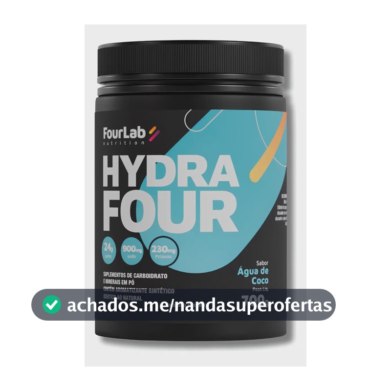 Isotônico Repositor De Eletrólito Ciclismo Hydrafour 700g - Fourlab Sabor Agua De Coco Hidratação Endurance