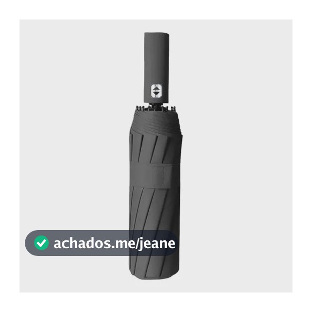 Guarda Chuva Totalmente Dobrável E Automático Para Proteção Preto Liso
