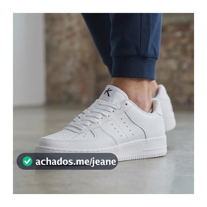 Tenis Feminino Casual Kalum Force 001 Confortavel Sola Reta Branco 41 Br