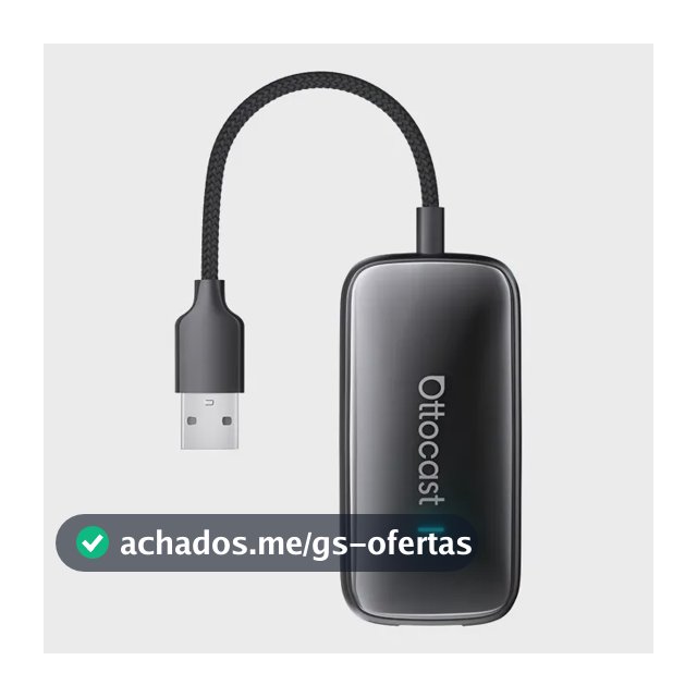 Ottocast Adaptador Sem Fio Carplay/android Auto 4gb 32gb