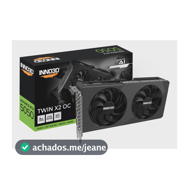 Placa de Vídeo INNO3D RTX 5050 TWIN X2 8GB GDDR6 Geforce Nvidia 4K