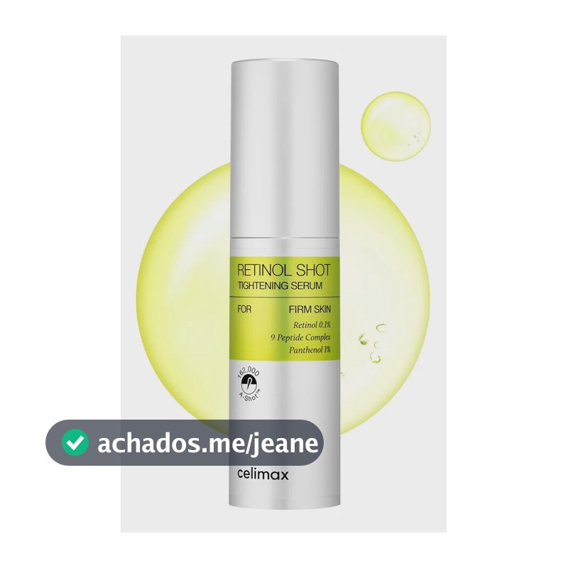 Sérum tensor Celimax Retinol Shot 30ml para todos os tipos de pele, dia/noite