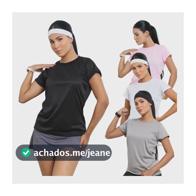 Kit 4 Camiseta Academia Feminina  Camisa Dry Fit Treino Blus