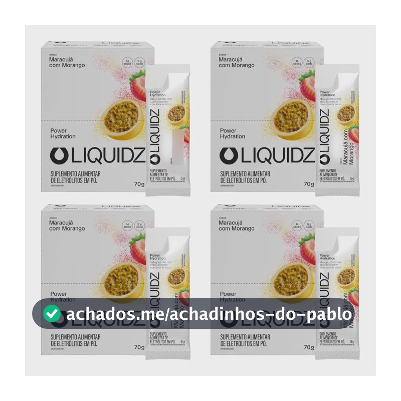 Liquidz® Eletrólitos Zero Açúcar Maracujá - 56 Sachês