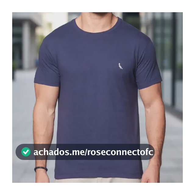 Camiseta Regular Essence Reserva Masculina Marinho T-shirt Lisa P Liso