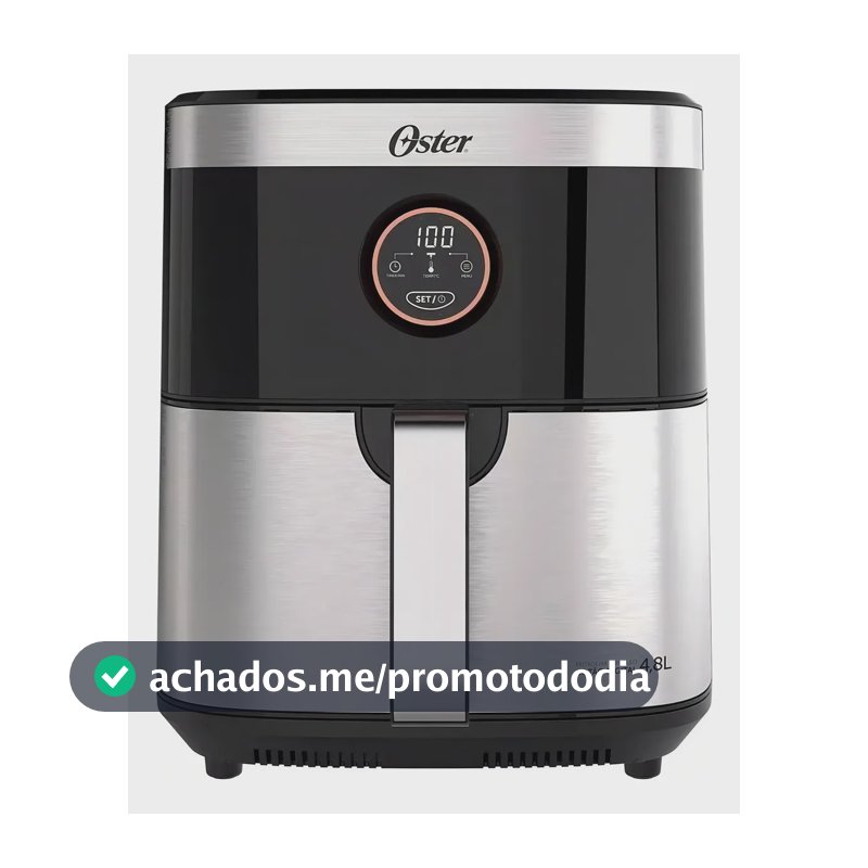 Fritadeira Sem Óleo 4,8 Litros Black Inox Ofrt660 Oster
