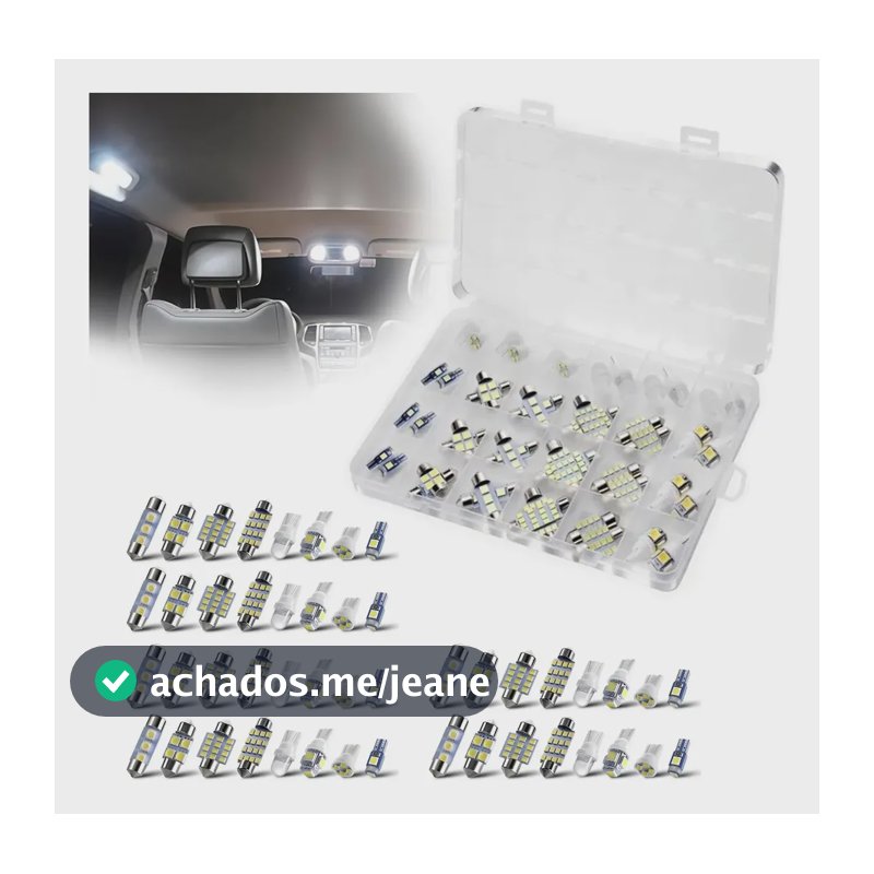 Kit 48 Lâmpada Led Placa Teto Lanterna T10 Torpedo S/ Branco T10