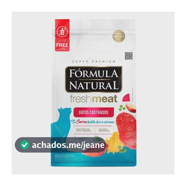 Formula Natural Fresh Meat Gato Castrado Carne 10,1kg
