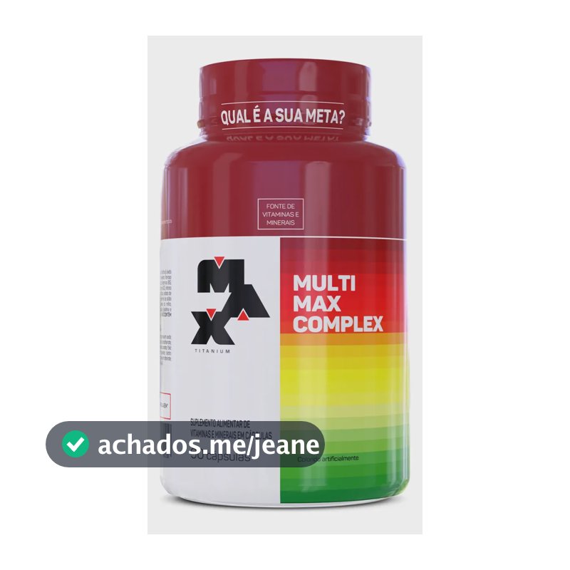 Multivitaminico Multimax Max Titanium 90 Cápsulas Max Titanium Sabor Natural