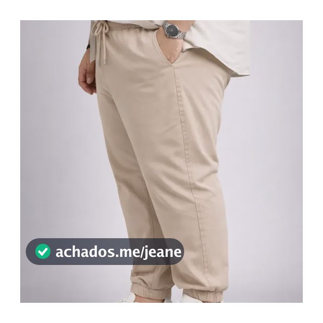 Calça Jogger Sarja Jeans Plus Size Masculina