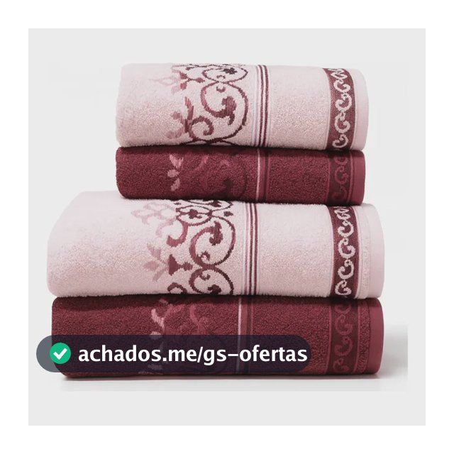 Jogo Toalhas Banho E Rosto Grossas Macias 100% Algodão 4pçs