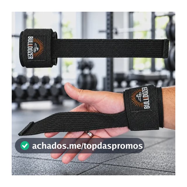 Strap Com Munhequeira Musculação Velcro Ajustável Grip Par