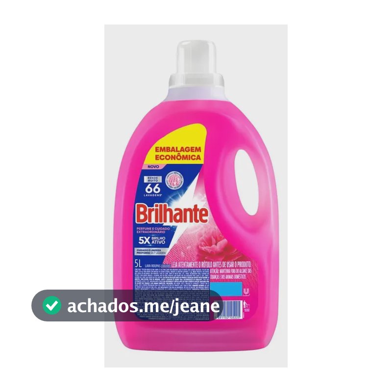 Lava-roupas Líquido Brilhante Perfume Extraordinário 5 L