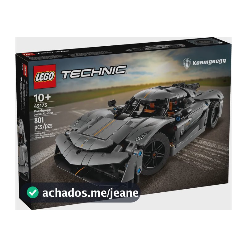 Lego Technic Hipercarro Koenigsegg Jesko Absolut Cinza 42173