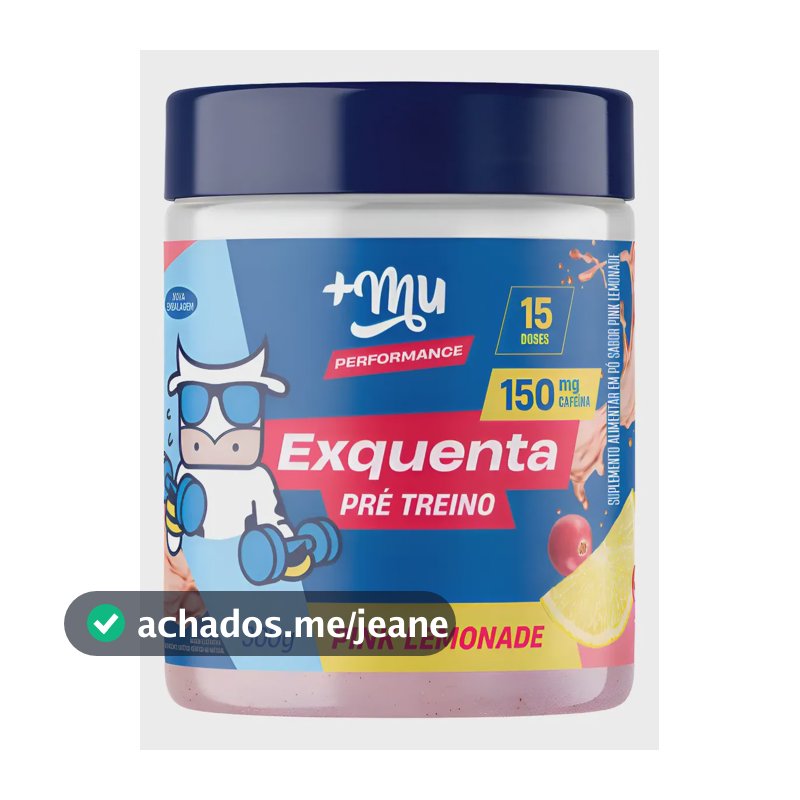 Pré Treino Exquenta Sabor Pink Lemonade 300g - Mais Mu Limonada Rosa