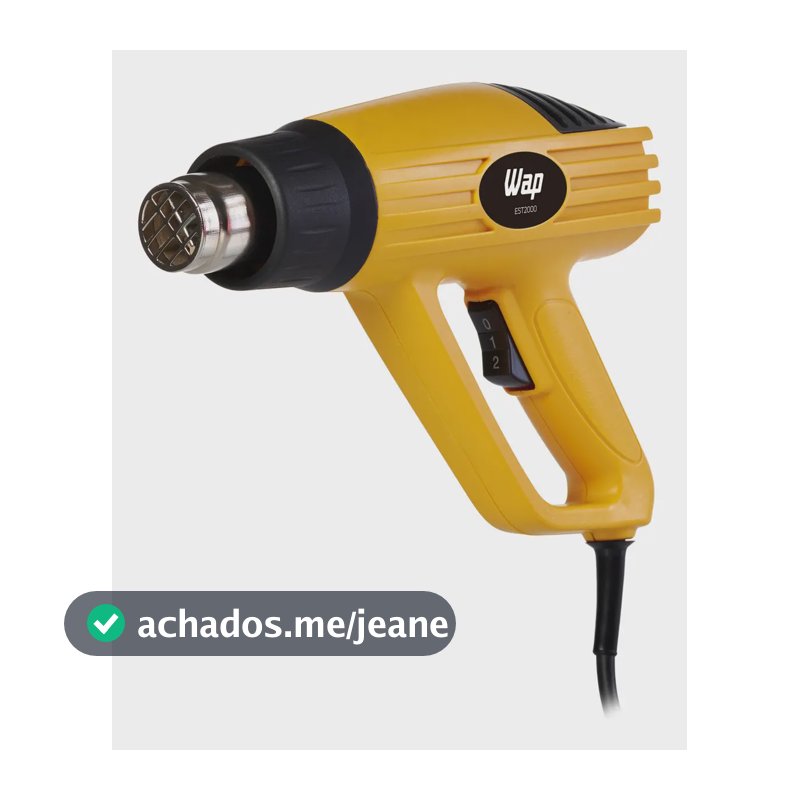 WAP Soprador Térmico Profissional EST2000, com 2 Níveis de Calor e Fluxo de Ar, Base de Apoio, 1500W