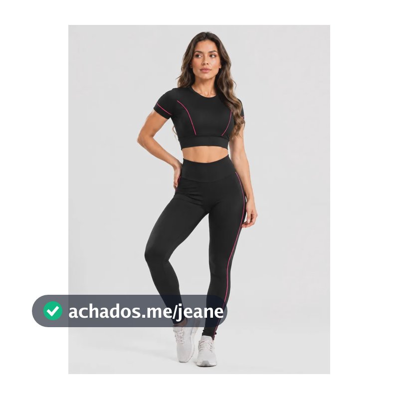 Conjunto Fitness Legging E Cropped Feminino Roupa Ginástica