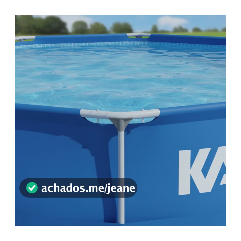 Piscina Estruturada 5200L Redonda Kala com Kit Reparo Azul