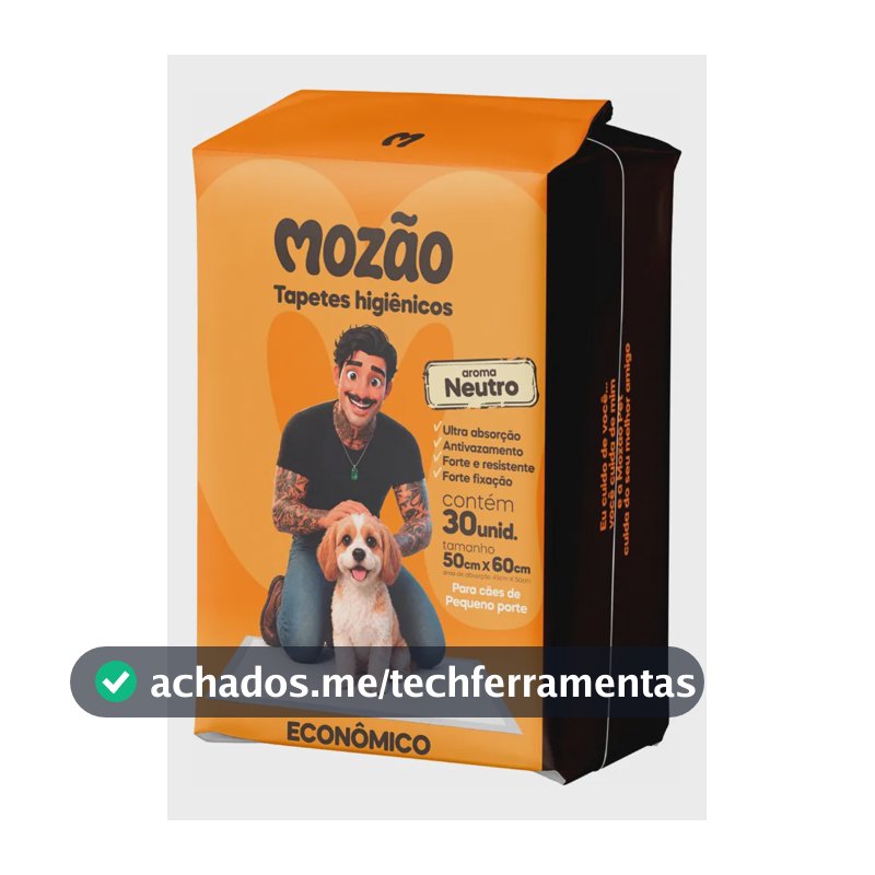 Tapete Higienico - Mozão Pads Neutro 50x60cm Com 30 Un