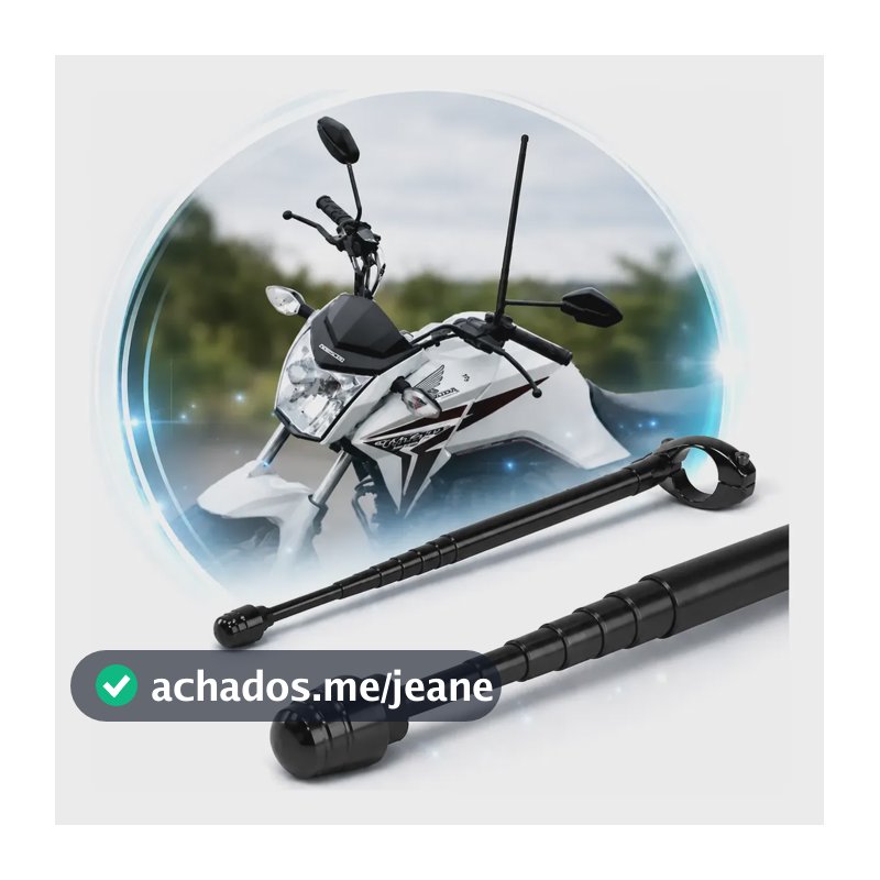 Antena Guidão Moto Retrátil Corta Pipa Anti Cerol 6 Estágios