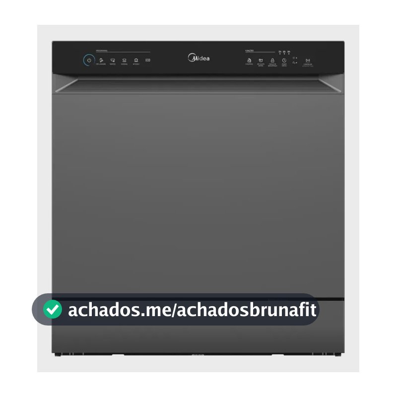 Lava Louças 8 Serviços Cinza Touch Plus Midea Cinza