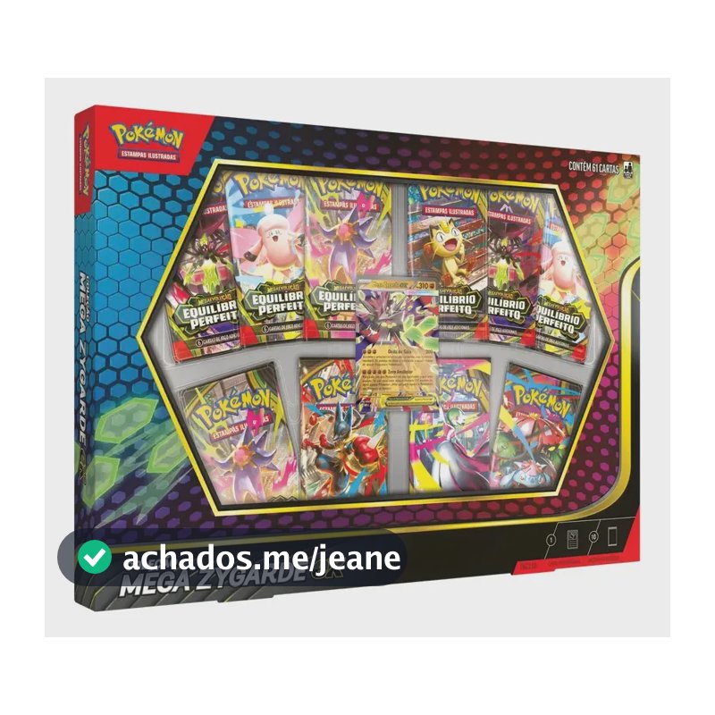 Pokémon Box Coleção Mega Zygarde Ex 61 Cartas