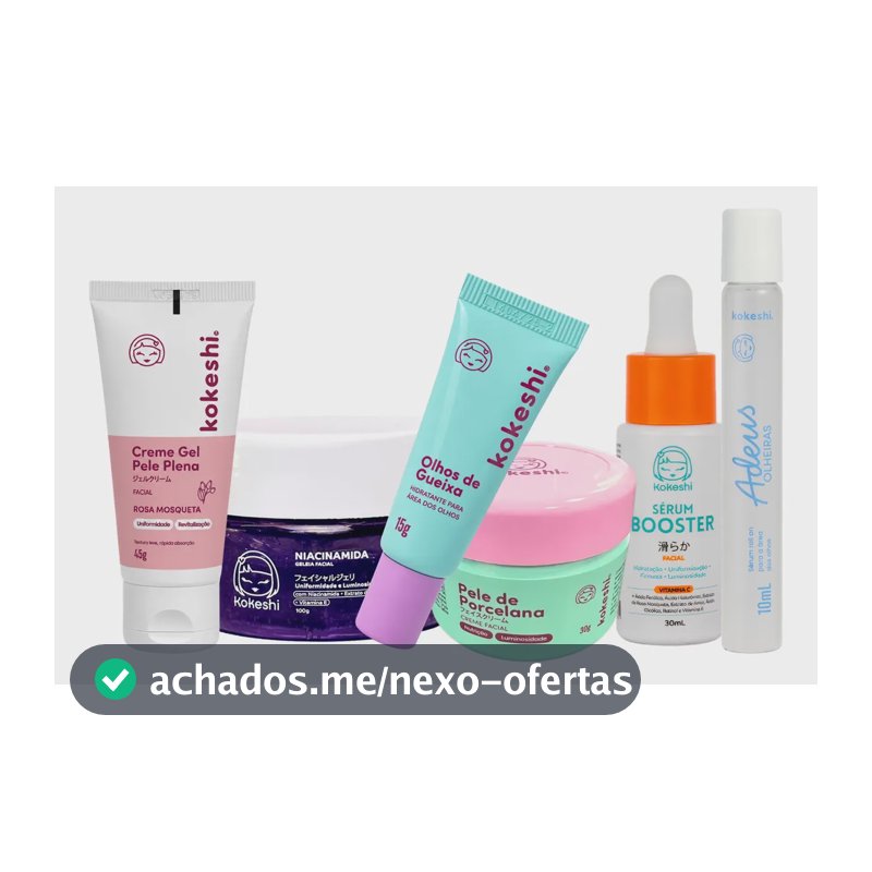 Kit Rotina Facial Completa Kokeshi