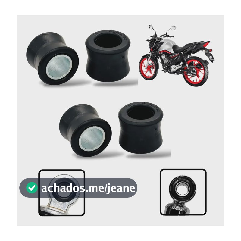 Bucha Amortecedor Traseiro Cg 160 Titan Fan 160 Start 4 Pçs