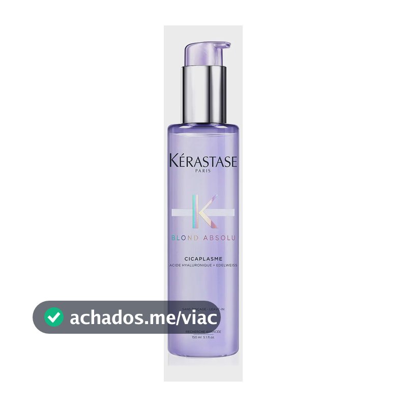 Kérastase Blond Absolu Cicaplasme Sérum Termoprotector para Cabelo Loiro, Tingido ou Descolorido, Sem Enxágue, com Filtro UV, Protege, Nutre e Controla o Frizz, 150 ml