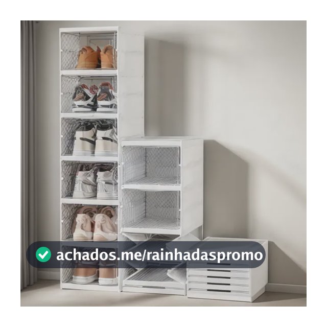 Sapateira Caixa De Sapato Empilhável Vertical 6 Andares Branco