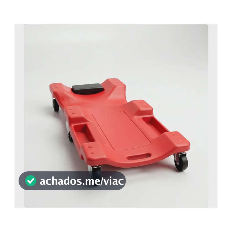 Carrinho Vermelho Esteira 150kg Para Mecanicas Com Encosto