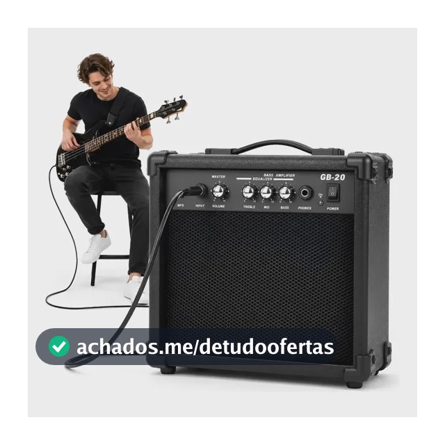 Caixa Som Amplificador Guitarra Baixo Cubo Amplificada 20w