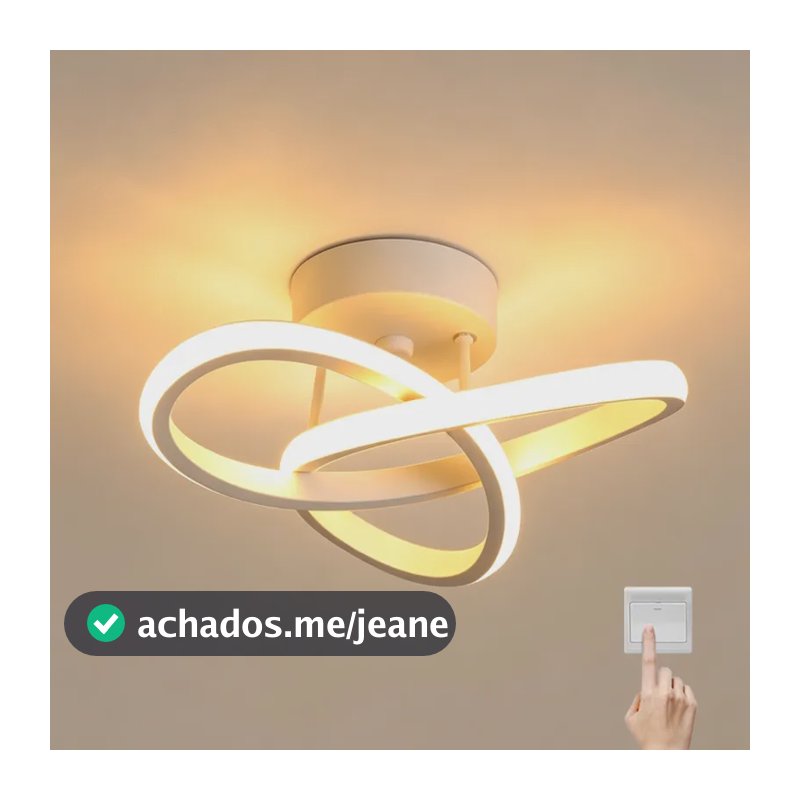 Luminaria Teto Led,pendente Lustre Moderna Para Quarto Sala 127/220v Branco