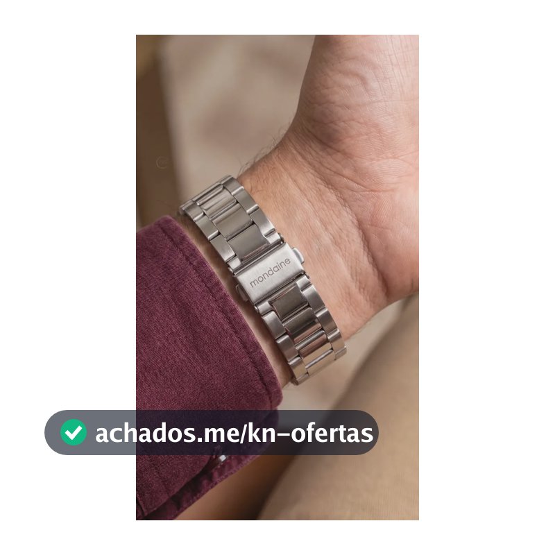 Relógio De Pulso Mondaine 32549g0mvne1 Com Corria De Aço Inoxidável Cor Prateado - Fondo Marrom