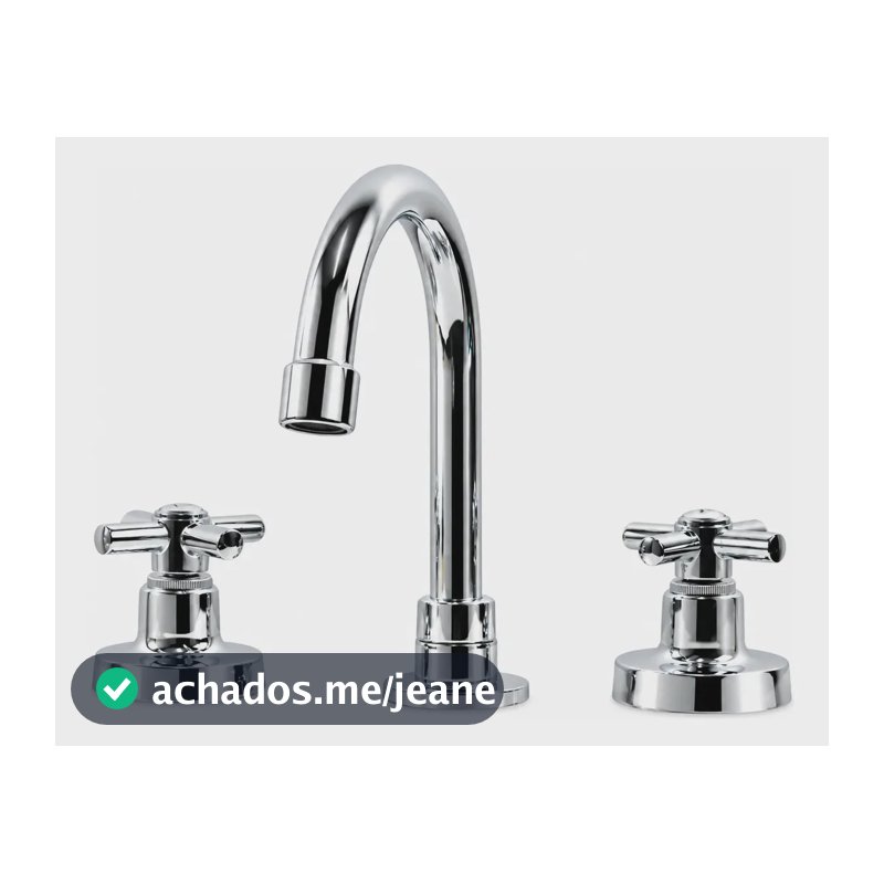 Misturador Lavatório 1/4 Volta C-34 Prateado Cromado
